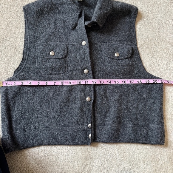 Vintage 80's Lands’ End 100% Wool Vest Women's 14 - Picture 9 of 10